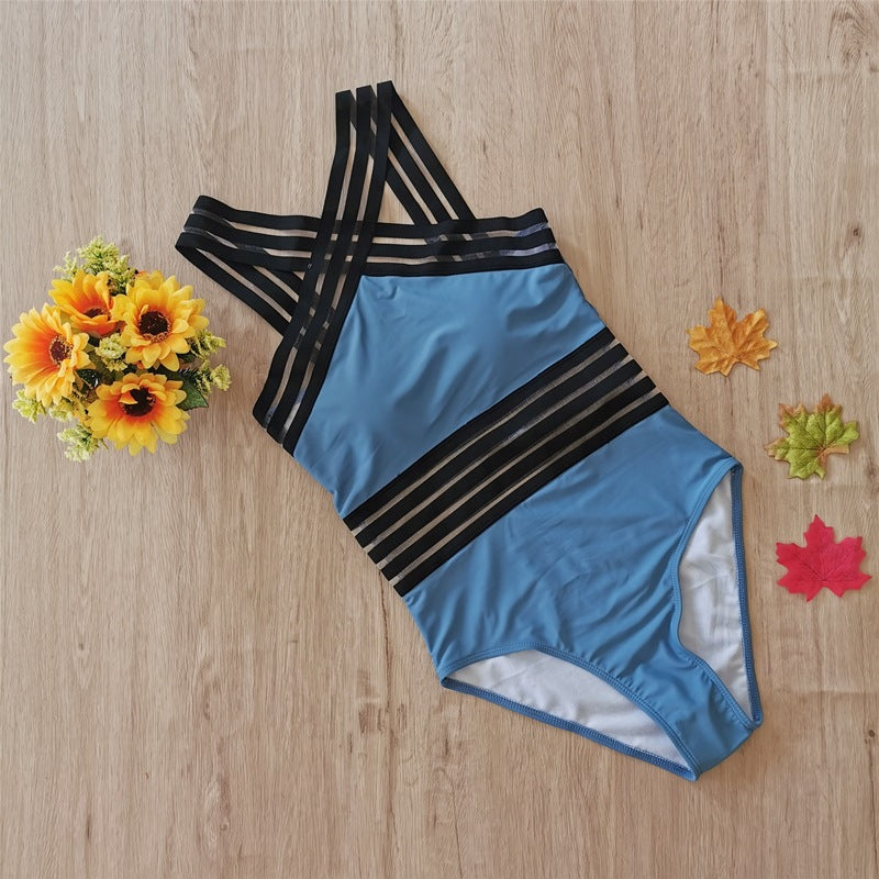 Cross-Border One-Piece Bikini Swimsuit Sexy Ladies Multicolor European And American Foreign Trade Swimwear Wholesale Spot