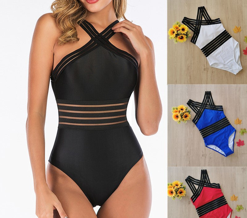 Cross-Border One-Piece Bikini Swimsuit Sexy Ladies Multicolor European And American Foreign Trade Swimwear Wholesale Spot