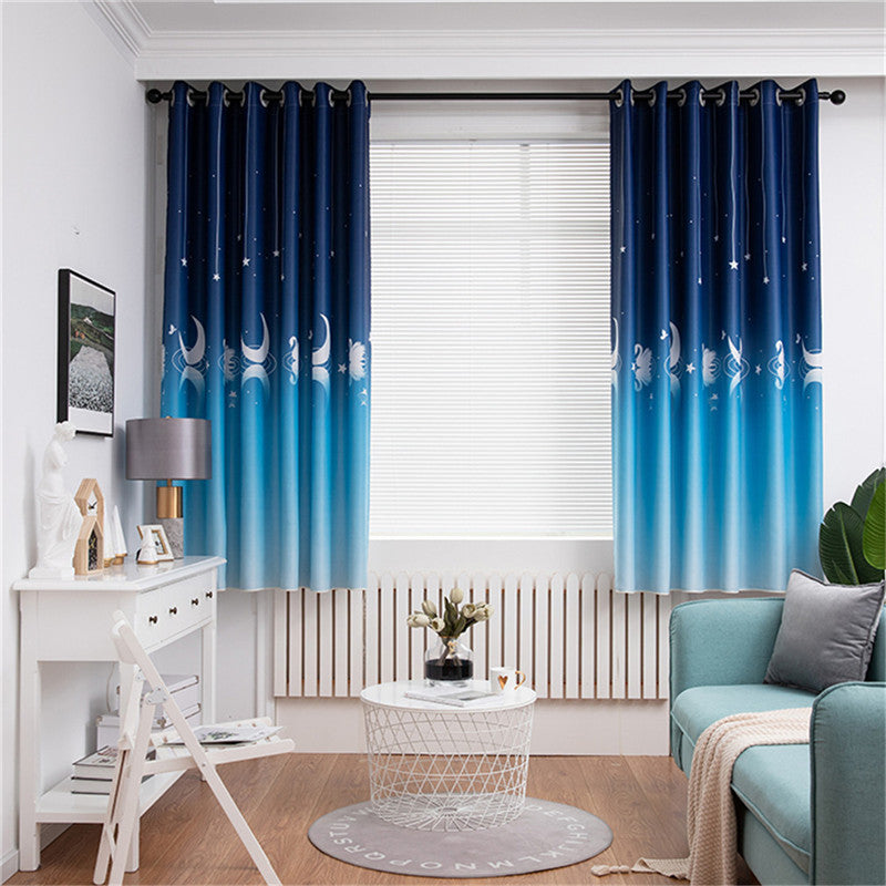 Simple and Modern Rural Home Bedroom Shading Printed Curtain Fabric