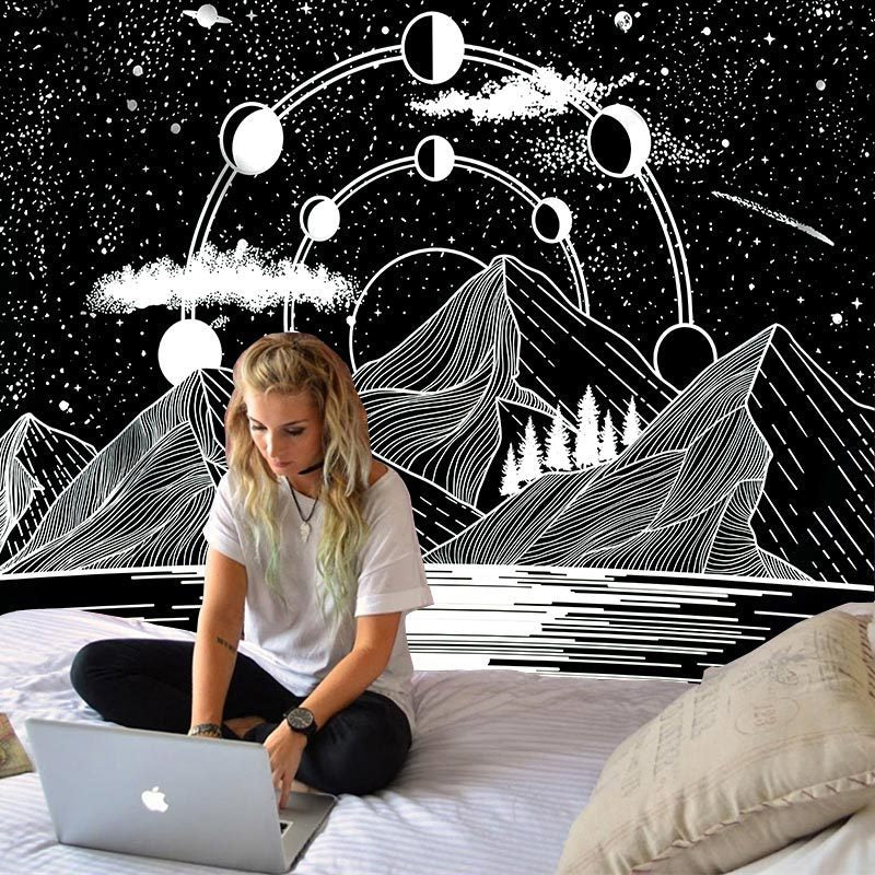 Bedroom Ecoration Tapestry to Map Custom Digital Printing Net Red Background Cloth Hanging Cloth