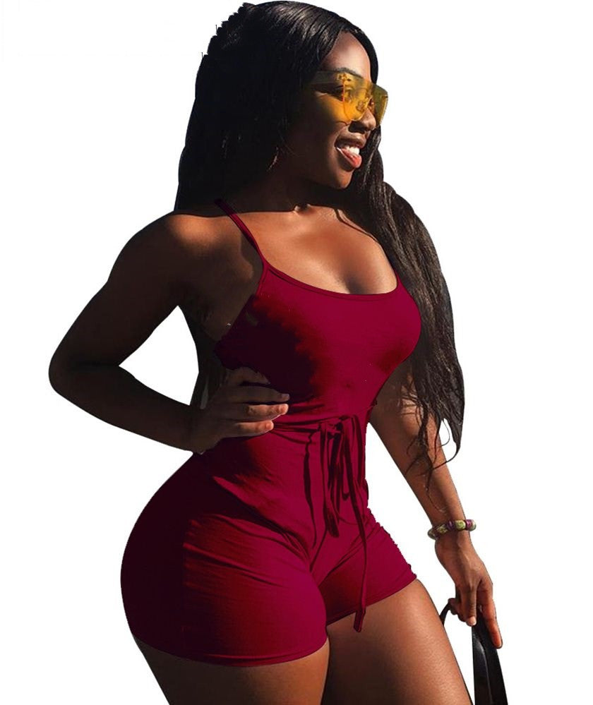 Women's Sexy Sleeveless Fitness Jumpsuit