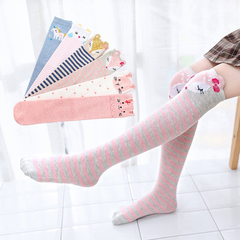 Cartoon Knee-High Socks for Kids