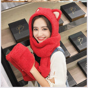 Cozy Parent-Child Hat Set - Double Layer Plush Antlers