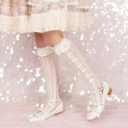 Summer Thin Lace Bow Leg Socks for Women