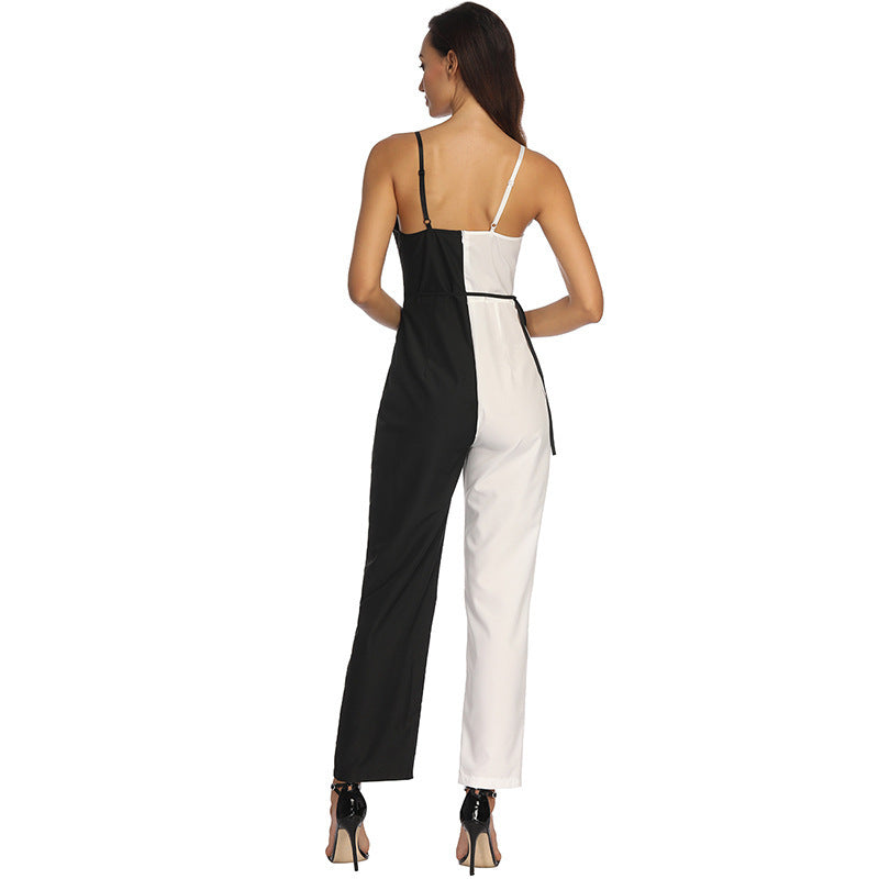 Chic Colorblock Sling Jumpsuit for Women