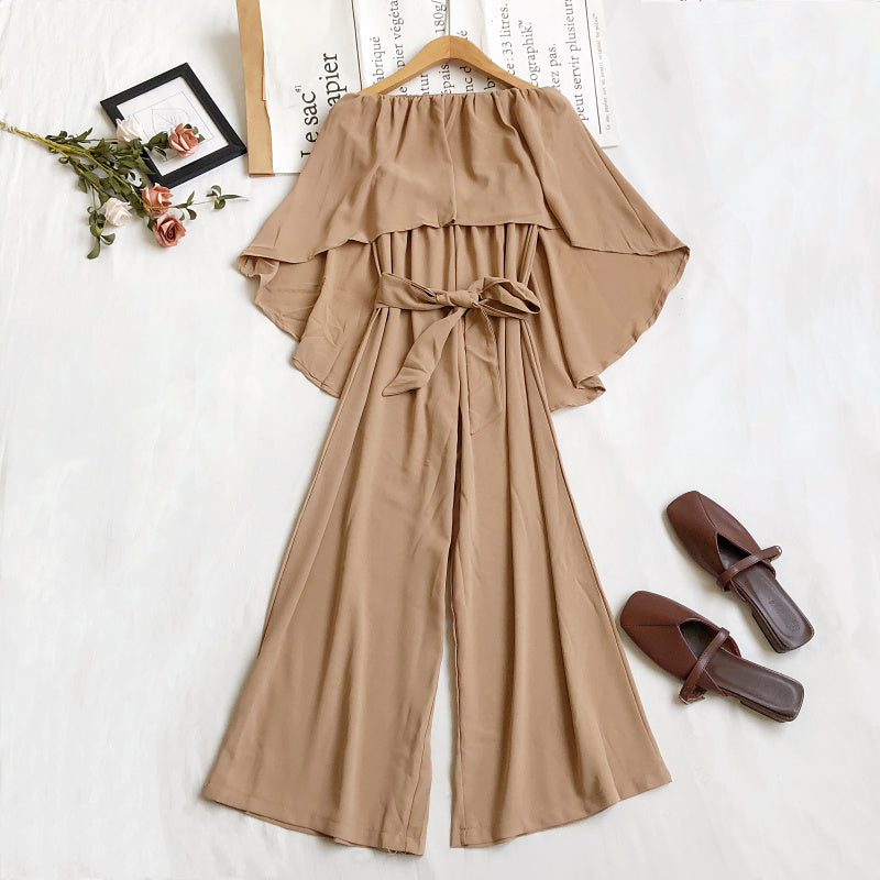 Chic Ruffled Tube Top Wide-Leg Jumpsuit