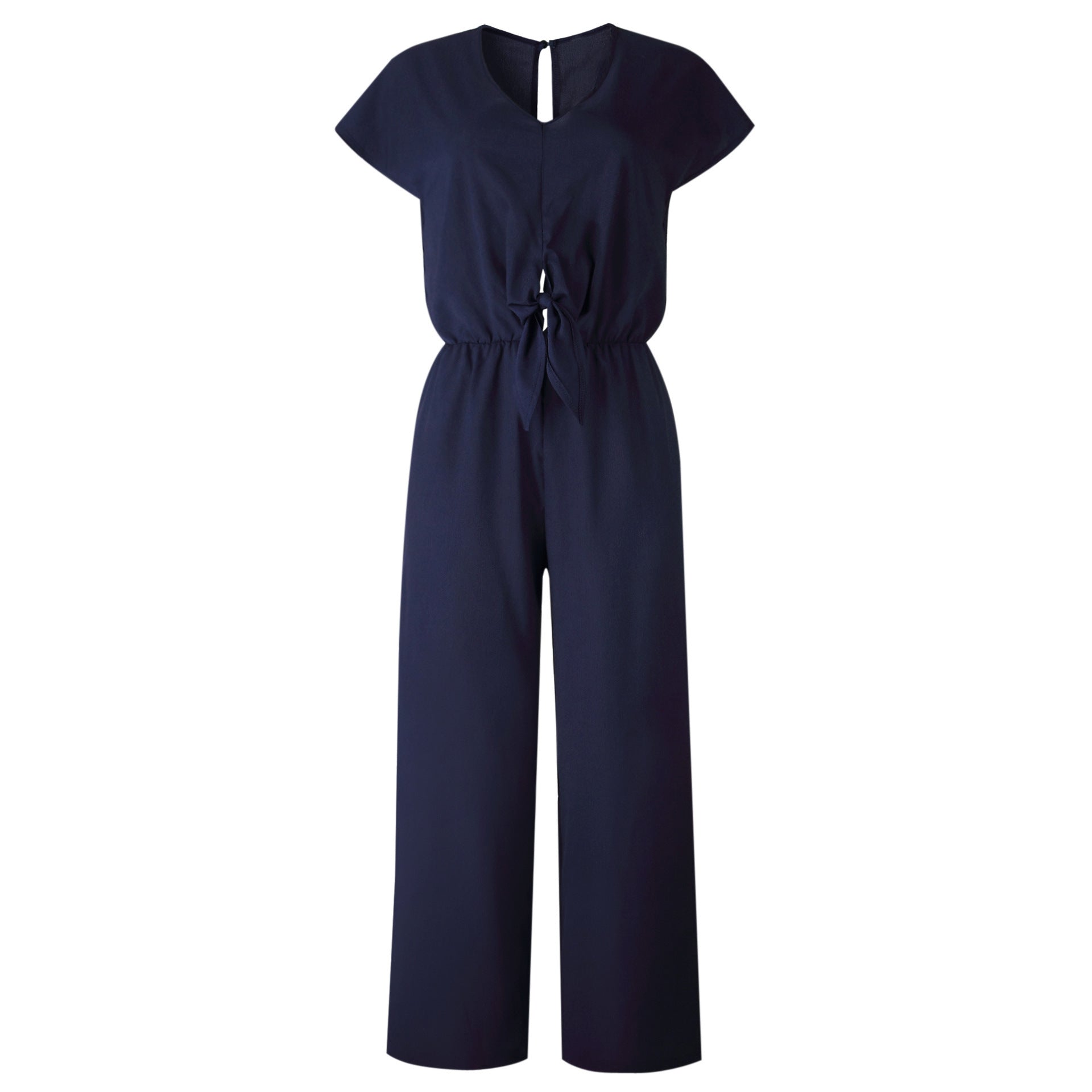 High Waist Halter Lace-Up Women's Jumpsuit