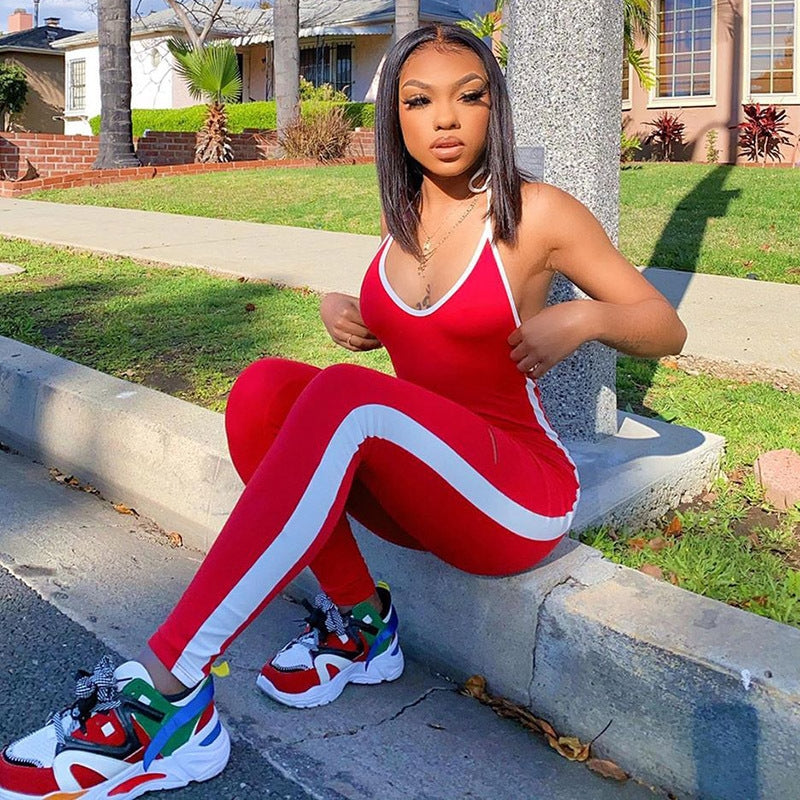 High Waist Seamless Halter Jumpsuit