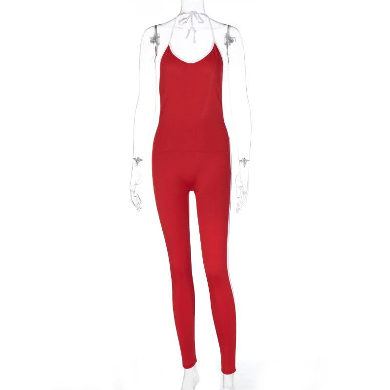 High Waist Seamless Halter Jumpsuit
