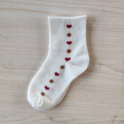 Strawberry Love Heart Tube Socks for Women