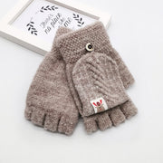 Warm Split Finger Knitted Gloves for Kids