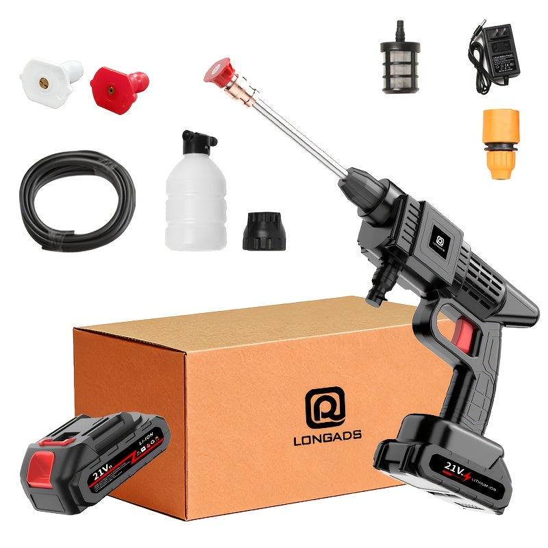 Battery-Powered High-Pressure Cleaning Machine with Stainless Steel Foam Nozzle