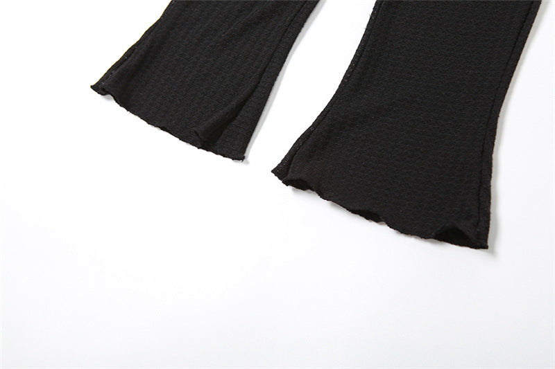 Women's Ripped Hollow-Out High-Waist Knit Jumpsuit