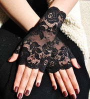 Sexy Thin Stretch Lace Gloves for Women