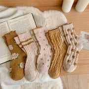 Warm Yellow Wool Socks for Women - Winter Essential