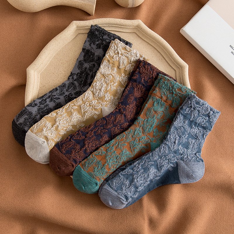 Cozy Japanese-Style Mid-Calf Socks for Women
