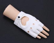 Peach Heart Fingerless Dance Gloves for Women