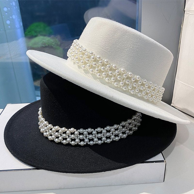 Girls' Elegant Flat Top Hat