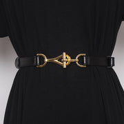 Adjustable Leather Skirt Belt for Women