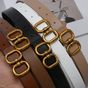 Stylish 2-Layer Cowhide Belt for Women