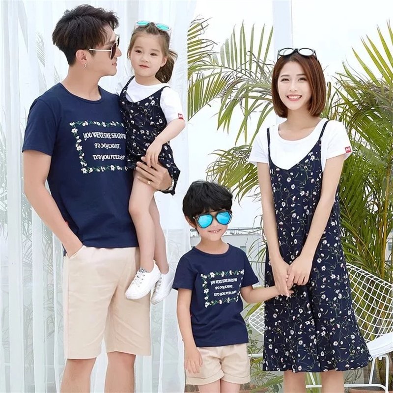Fashion Couple Suit Short Sleeve Print