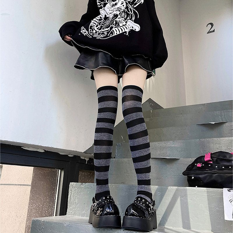 Y2K Harajuku Style Thin Leg Socks for Women