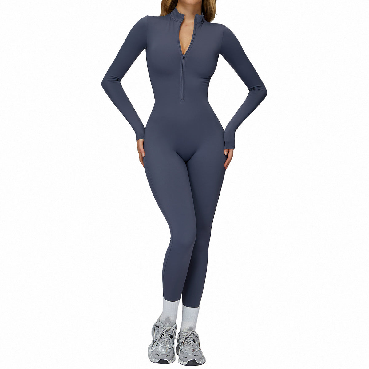 Cozy Fleece Yoga Bodysuit | Warm One-Piece Workout Romper