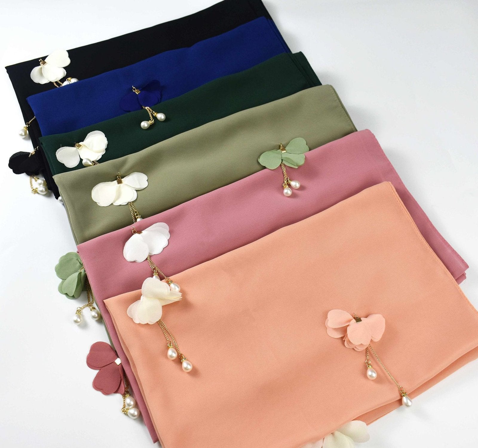 Classic Floral Hijab Scarf for Women