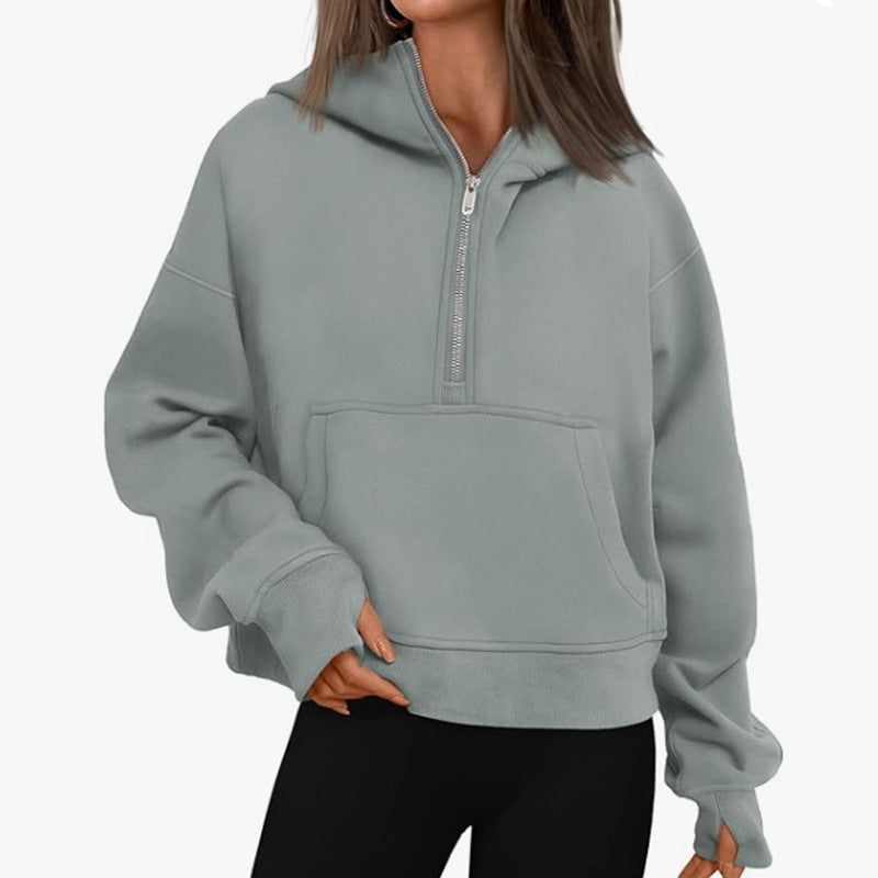 Cozy Oversized Zip-Up Hoodie for Fall & Winter