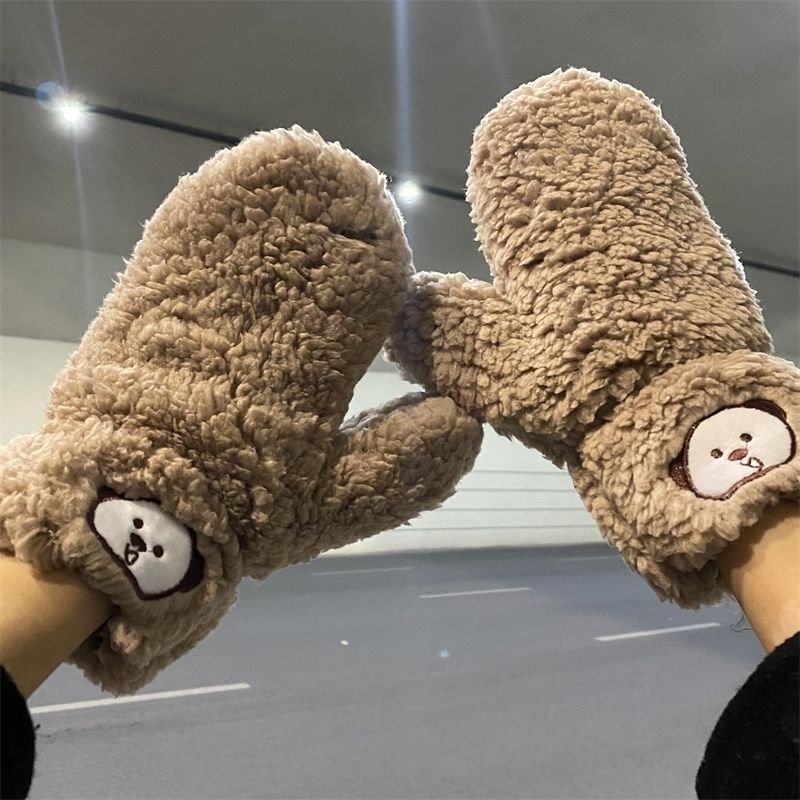 Warm Cartoon Gloves for Women