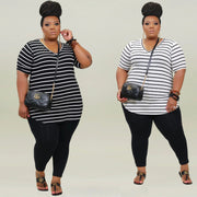 Plus Size 5X Striped Casual Jumpsuit Suit for Women