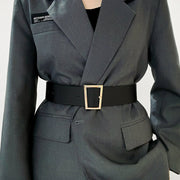 Women's Simple Metal Buckle All-in-one Coat Belt