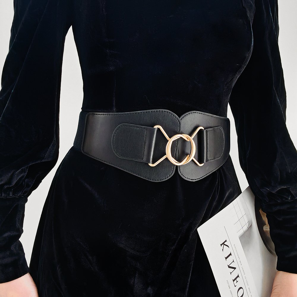 Retro-Style Elastic Waist Belt for Women