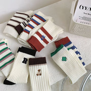 Colorful Kids' Socks with Double Stitches