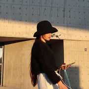 Retro Solid Color Fisherman's Hat for Women