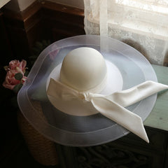 Elegant Wedding Studio Portrait Hat for Brides