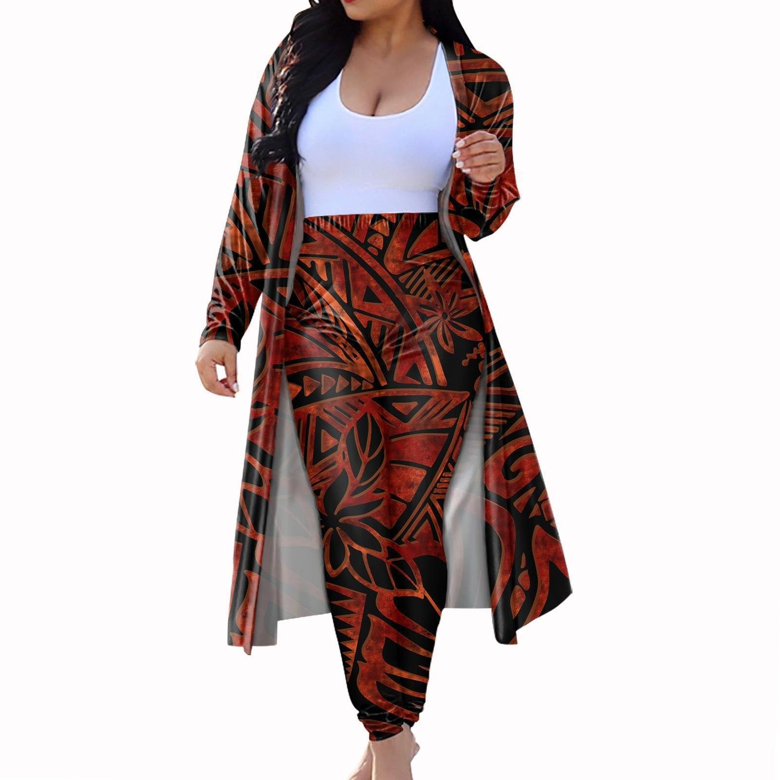 Long Cape Trousers Windbreaker Set