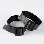 Leather Wrist Cuffs with Adjustable Strap