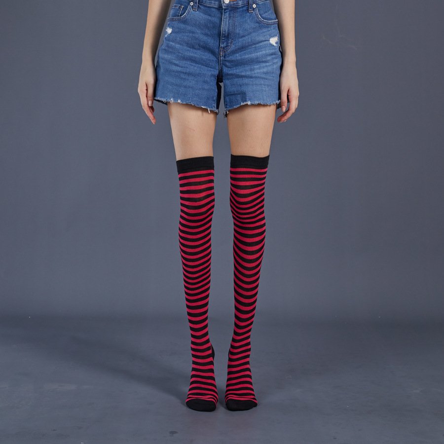Over the Knee Striped Socks for Women - Dance Party Performance Stockings