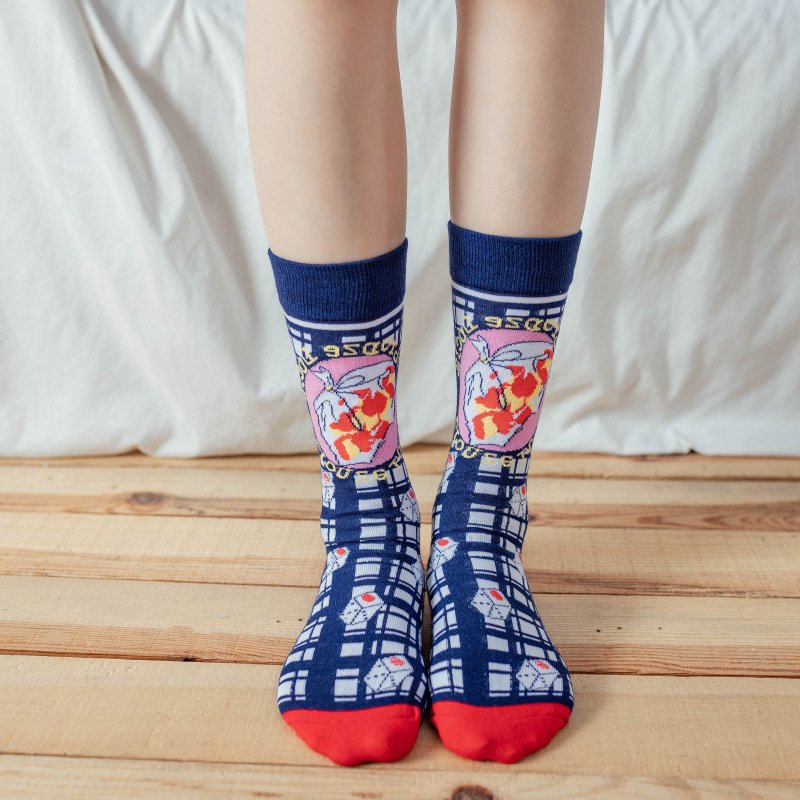 Cozy Vintage Cat Socks for Women