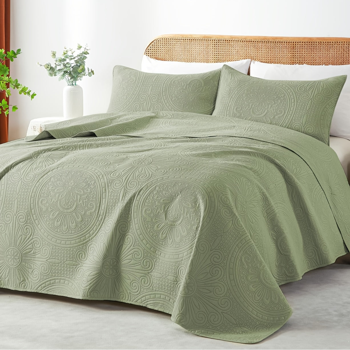 2/3pcs Quilt Set Bedspreads - Soft Cool & Refreshing Summer Quilt Lightweight Microfiber Bedspread - Modern Style Coin Pattern Coverlet For All Seasons - Gifts For The Family