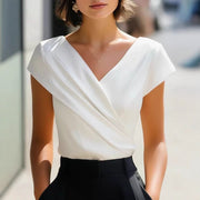 Slim Fit V-Neck White T-Shirt – Effortless Style & Comfort
