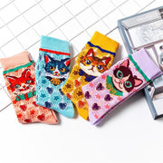 Vibrant Cartoon Socks for Women
