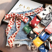 Add a Pop of Color with Long Silk Scarf Ribbons