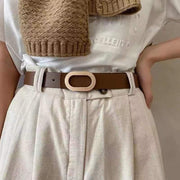 Korean Oval Buckle Belt for Women - Casual Fashion Accessory