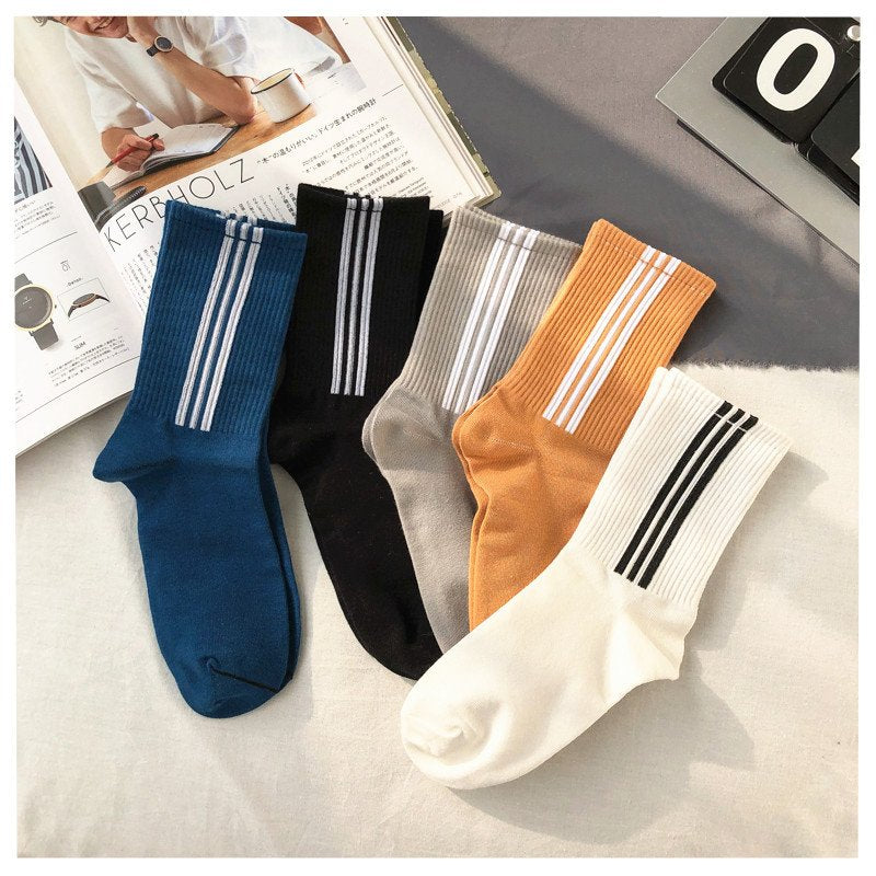 Breathable Mid-Calf Sports Socks for Men & Women