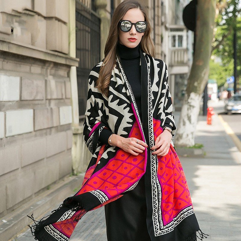 Classic Thickening Warm Shawl for Women