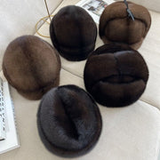 Men's Fashion Mink Leather Hats for Winter