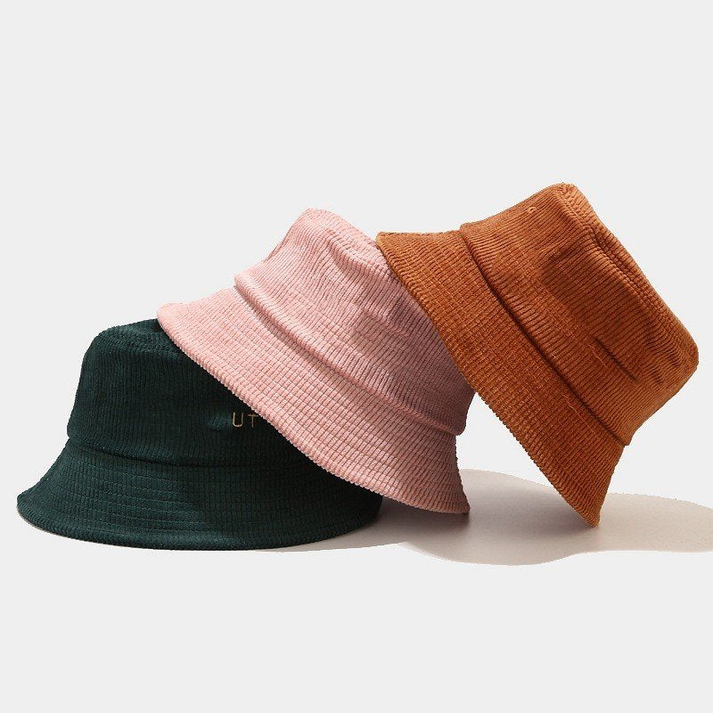 Autumn Corduroy Fisherman Hat for Women