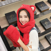 Warm Cat Ear Scarf Hat